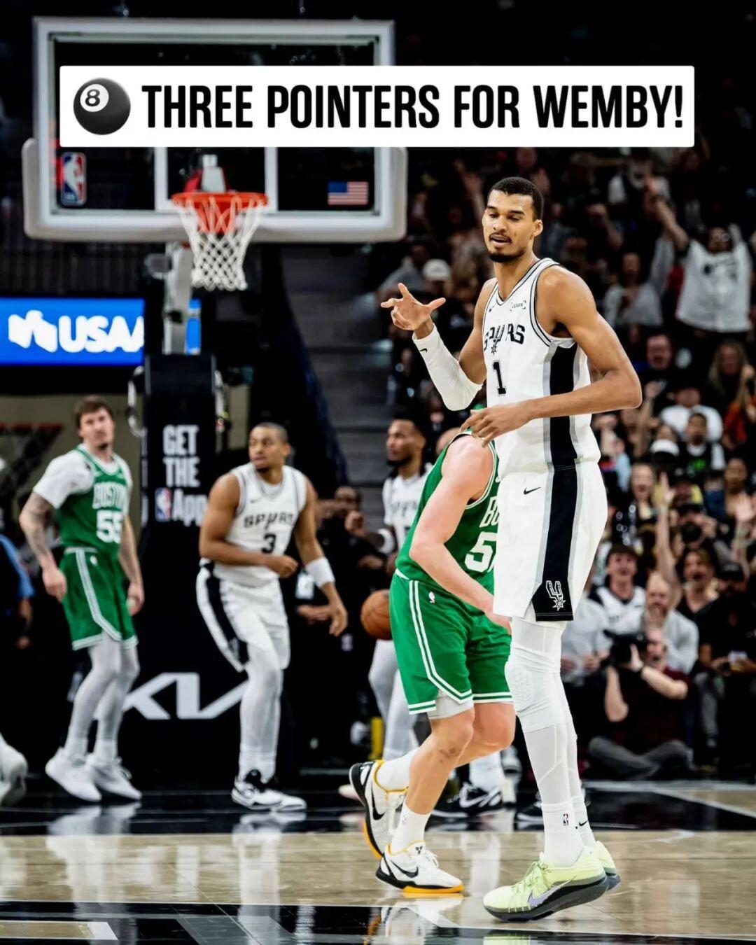 NBA比赛直播-强悍！文班亚马又一纪录诞生，16胜1负+横扫联盟四强，总冠军有戏